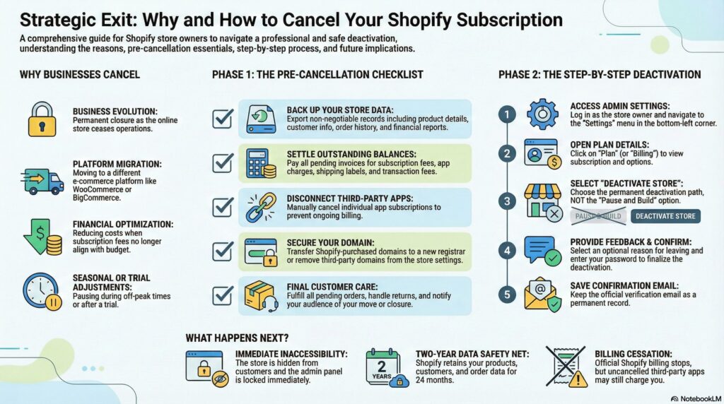 cancel your Shopify subscription guide